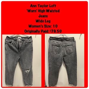 Ann Taylor Jeans- Black-washed; designed as ‘worn’